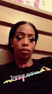 Ebony Sticking Out Tongue