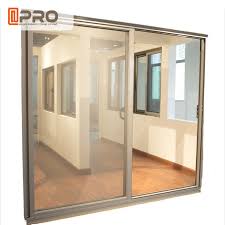 Slimmest profile of any sliding doors or sliding french doors in the entire window and door industry providing thinner frames with more viewable glass. Aluminum Tempered Glass Entry Sliding Door Commercial Customized Size Aluminium Sliding Door Rollers Sliding Mesh Doors
