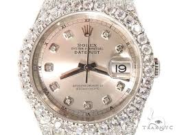 Used rolex datejust diamond 118339mother of pearl, 18k white golddiamond dial & lugs, b&p (2011) $34,495 buy. Custom Fully Iced Out Datejust Rolex Watch Ladies Rolex Collection Stainless Steel