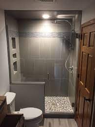 Lots of shower glass panel designs offered by different designers. Custom Heavy Glass Shower Door And A Panel On A Half Wall Half Glass Shower Wall Glass Shower Wall Small Bathroom Makeover