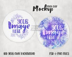 Dye Sublimation Poker Chip Mockup Add Your Own Image And Background In 2020 Car Coasters Dye Sublimation Sublime