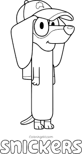 Bluey coloring pages are a fun way for kids of all ages, adults to develop creativity, concentration, fine motor skills, and color recognition. Snickers From Bluey Coloring Page Coloringall