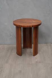 Solid wood legs are topped off by an elegant marble slab for a clean, compact look that's perfect for small spaces. Mid Century Italian Round Walnut Side Table 1950s For Sale At Pamono