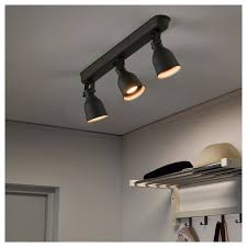 Hektar Ceiling Track 3 Spotlights Dark Gray Ikea In 2020 Modern Track Lighting Track Lighting Fixtures Black Track Lighting