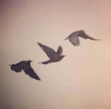Three Birds In Flight Tattoo Be Brave Three Birds Tattoo Flying Tattoo Flying Bird Tattoo