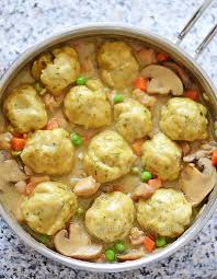 Chicken Fricassee With Bisquick Dumplings Chicken Fricassee Bisquick Recipes Bisquick Chicken Pot Pie