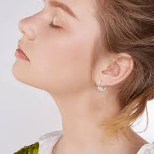 Coachuhhar 925 Sterling Silver, Hypoallergenic Opal Cross Hoop Earrings for  Women, Mother's Day Jewelry