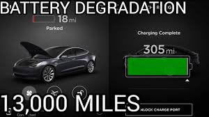Model 3 buyers began to sneak onto. Tesla Model 3 Battery Degradation After 13 000 Miles Youtube