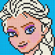 Elsa Pixel Crochet Pixel Crochet Perler Bead Patterns Perler Beads