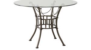 Kennedy oak round dining table. Hoyt 42 In Metal Round Dining Table Glass Top Casual