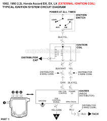 Latest 93 honda accord wiring diagram 1991 wiring diagram. Part 1 1992 1993 2 2l Honda Accord Ignition System Wiring Diagram
