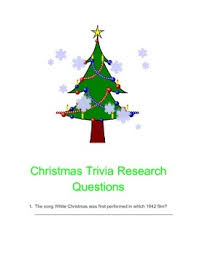Test your christmas trivia knowledge in the areas of songs, movies and more. Christmas Trivia Research Questions By Librarian Vickie Tpt