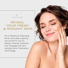 Amazon.com: YOUTHLAB Pure Radiance, Vibrating Deep Facial Cleansing Scrub  Brush, Electric, 3 Modes 3 Heads (2 Bristle/1 Silicone), Waterproof, ...