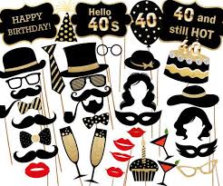 60th Birthday Photo Booth Props Free Printable 40th Birthday Photo Booth Props Printable Party Etsy Birthday Photo Booths Photo Booth Props Vintage Party Ideas