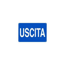 Uscita di pista — sortie de piste. Cartello Uscita 31 24 Sitalcom It