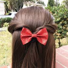 There are so many options out there, including bows should also be placed out of her reach so she does not accidentally pull her hair trying to play with them. Red Hair Bow Christmas Hair Bow Red Glitter Bow Glitter Etsy