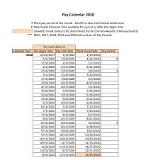 2021 yearly printable calendars in microsoft word, excel and pdf. Mass Pay Period Calendar 2021 2021 Pay Periods Calendar