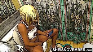 Black Cartoon Whore Take A Long Pee Pee On The Toilet, Msnovember Black  Hentai Urinate & Sending A Text To Black Pussy Spread Eagle, Hot Black Legs  Apart Relieving Herself on Sheisnovember -