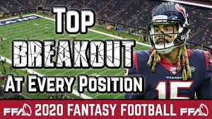 Fantasy football target report for the 2020 season. Top Breakout At Each Position 2020 Fantasy Football Advice Youtube