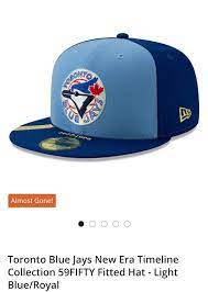 New Era 59fifty Fitted Toronto Blue Jays Timeline Light Blue Royal New Era Hat New Era Cap Collection