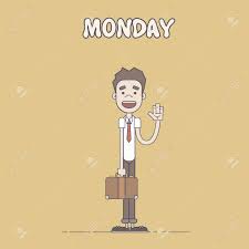 Maybe you would like to learn more about one of these? Vector Cartoon Illustration Of Sad Business Man In Suit Happy Monday Vector Illustration In A Flat Style Royalty Free Cliparts Vectors And Stock Illustration Image 115034527