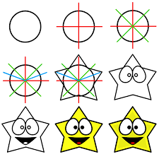 They're often built on simple shapes and don't require a whole lot of practice to get them just right. How To Draw Cartoon Stars Cartoon Drawings Easy Drawings Drawing Techniques