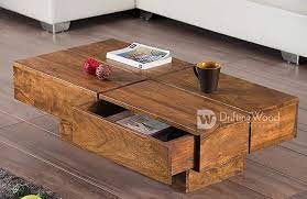 Great savings & free delivery / collection on many items. Driftingwood Sheesham Wood Tv Stand Coffee Table For Living Room With 2 Drawers And Storage Natural Honey Finish Buy Online In Guyana At Guyana Desertcart Com Productid 79925026