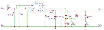 Lm2596 module circuit diagram resolved tina spice lm2596s adjevm dc dc step down converter led buck converter schematic instructables Lm2596hvs Dc Dc Step Down Module Jaggil Search Easyeda