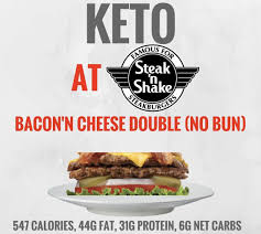 Keto At Steak N Shake Keto Fast Food Keto Fast Healthy Fast Food Options