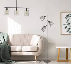 Modern Floor Lamp For Living Room Bright Lighting Tall Stand Up Lamp Farmhouse Rustic Industrial Black Tree Floor Lamps Beachfront Decor