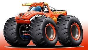 El Toro Loco Monster Truck Cartoon Art Print New Monster Trucks Monster Truck Drawing Truck Art