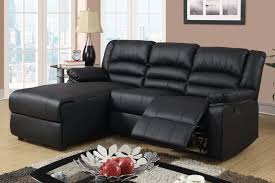 Small Black Leather Reclining Sectional Sofa Set Recliner Left Chaise Sofas For Small Spaces Small Sectional Sofa Sofa Inspiration