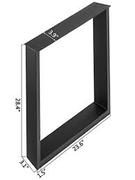 Jared coldwell sells cast iron easy to attach table legs. Amazon Com Vevor Set Of 2 Steel Table Legs 28 Height 24 Wide Dining Table Legs Heavy Duty 3 1 Width Box Section Square Table Legs 28x24x3 1 Inch Black Color Industrial Country Style Metal Dining Legs Everything