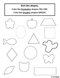 Op art was an art movement which occurred in the 1960s. Elements Of Art Geometric And Organic Shapes Worksheet By Art Is Heart