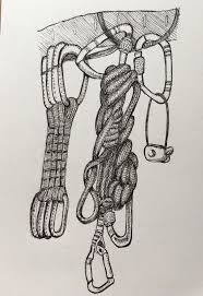 Rock Climbing Art Climbing Art Art Ink Drawing