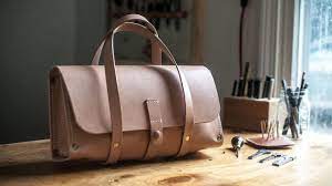 Making A Traditional Leather Tool Bag Diy Leather Bag Tooled Leather Bag Leather Bag Tutorial