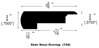 Stair nosing stairs decor stairway decoration staircases decorating ladders deco. Jasper Unfinished Hardwood Moldings Red Oak Red Oak Overlap Stair Nose 78 X 2 3 8 X 3 4