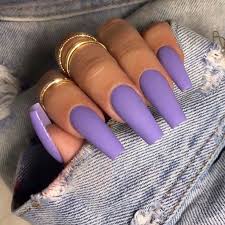55 awesome coffin nail designs you'll flip for. Light Purple Lilac Coffin Nails Novocom Top