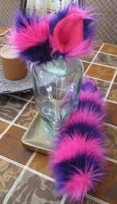 Custom Made Pink Purple Cheshire Cat Ears Tail Set In 2 Variations Pink Lining In Ears Cat Ears And Tail Pink Purple Pink