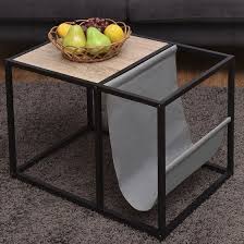Gymax End Table Side Accent Metal Magazine Organizer Living Room Office Walmart Com Metal End Tables House Beautiful Magazine Kitchen End Tables
