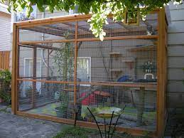 The Catio A Patio For A Cat Of Course Is The Feline Equivalent Of Our Screened In Porch Http Www Shek Diy Cat Enclosure Cat Patio Outdoor Cat Enclosure
