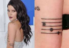 Halsey's tattoos that you can filter by style, body part and size, and order by date or score. Pin On Tattoos