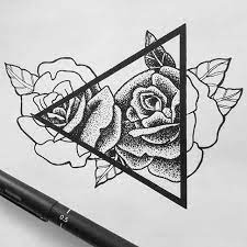 Geometric drawings, drawings with geometric shapes, geometric pencil drawings, geometric shapes design drawings, geometric drawing techniques, geometric drawing toy, geometric animal drawing tutorial, geometric triangle drawing, geometric tattoo drawing, technical drawing. Rose Triangle Tattoo Geometric Tattoo Tattoos Stippling Art