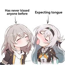Expecting a kiss with tongue meme