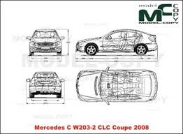 Mercedes Benz C Class W203 2 Clc Coupe 2008 Disegno Model Copy Mercedes Benz Mercedes Coupe
