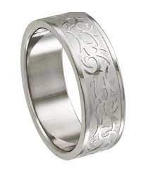 Stainless Steel Ring For Men With Tribal Design 8 5mm Stainless Steel Wedding Ring Mens Wedding Rings Rings For Men