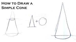 How To Draw A Basic Cone - Youtube