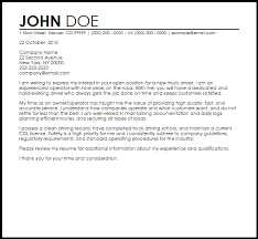 Free Truck Driver Cover Letter Templates Resume Now