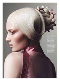 Emily Ruhl And Emily Fox Model Japanese Inspired Beauty For Flare S March Issue Artistic Hair Hair Inspiration Editorial Hair