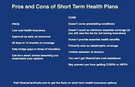 Pick your deductible amount from several options. Short Term Health Insurance Vs Obamacare
